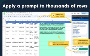 google sheets and GPT